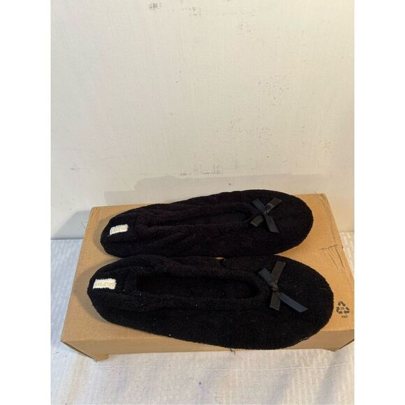 Gold toe black ballet style slippers large 9 - Picture 4 of 4